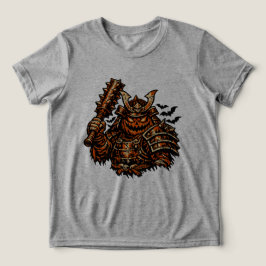 Kürbis-Shogun — Halloween-Samurai-Krieger Vintage Tri-Blend Shirt