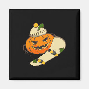 Kürbis Skateboard Halloween Kostüm Lustiges Skateb Magnet