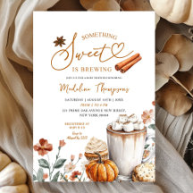 Kürbis-Something Sweet is Brewing Baby Shower