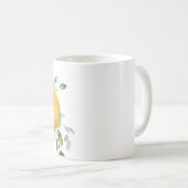 Kürbis, Sonnenblumen und Grünpflanzen Kaffeetasse (VorderseiteRechts)