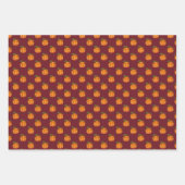 Kürbis, Sonnenblumen und Pilze auf Burgund Geschenkpapier Set (Vorderseite 2)