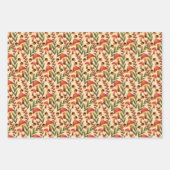 Kürbis, Sonnenblumen und Pilze auf Creme Geschenkpapier Set (Vorderseite 3)