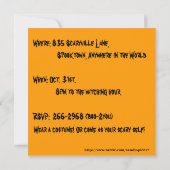 Kürbis, Soße und Streifen Hintergrund Einladung (Rückseite)