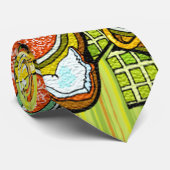 Kürbis, Soße und Streifen Hintergrund Krawatte (Gerollt)