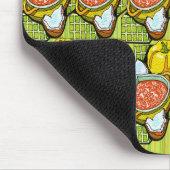 Kürbis, Soße und Streifen Hintergrund Mousepad (Ecke)