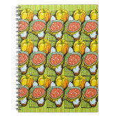Kürbis, Soße und Streifen Hintergrund Notizblock (Vorderseite)