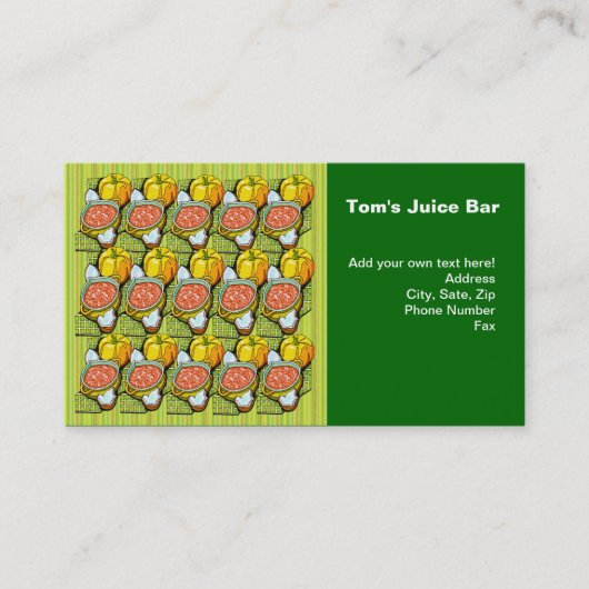 Kürbis, Soße und Streifen Hintergrund Visitenkarte (Vorderseite)