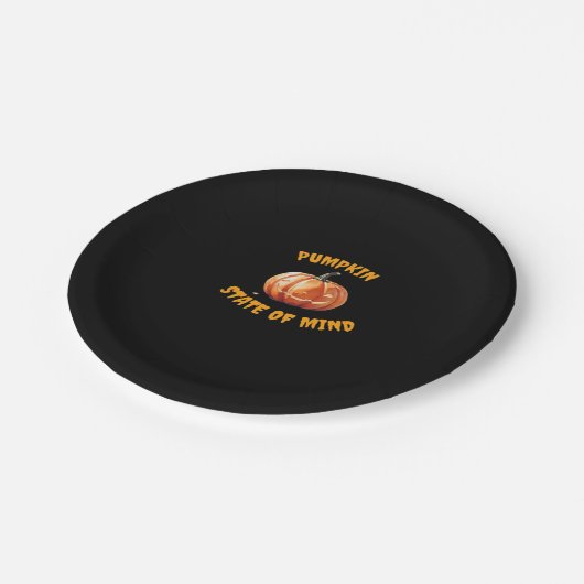 Kürbis Staat des Geistes - Halloween Klassischer T Pappteller (Schrägansicht)