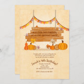 Kürbis-Stand-Einladung Einladung (Vorne/Hinten)