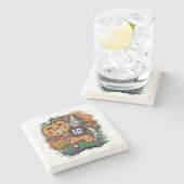 Kürbis Steinuntersetzer (Seitenansicht)