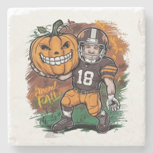 Kürbis Steinuntersetzer (Vorderseite)