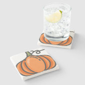 Kürbis Steinuntersetzer (Seitenansicht)