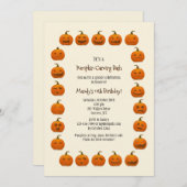 Kürbis stellt Einladung gegenüber (Vorne/Hinten)