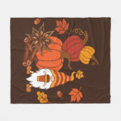 Kürbis, Sternanis, Zimtsticks, Herbstsprung Fleecedecke (Vorderseite (Horizontal))