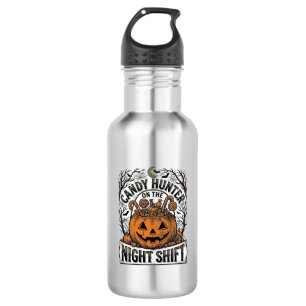 Kürbis-Süßigkeiten-Eimer Vintage-Halloween-Gravur  Edelstahlflasche