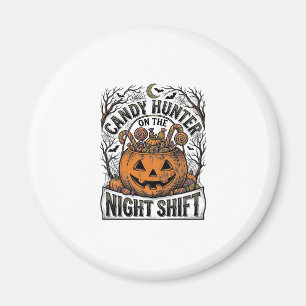 Kürbis-Süßigkeiten-Eimer Vintage-Halloween-Gravur  Magnet
