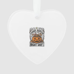 Kürbis-Süßigkeiten-Eimer Vintage-Halloween-Gravur  Ornament
