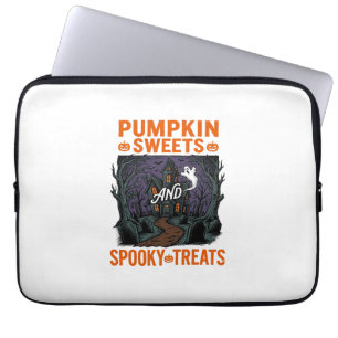 Kürbis-Süßigkeiten-Shirt Gruselige Halloween-Desig Laptopschutzhülle