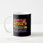 Kürbis-Szene & Jesus Christus Lustiger Christliche Kaffeetasse (Links)
