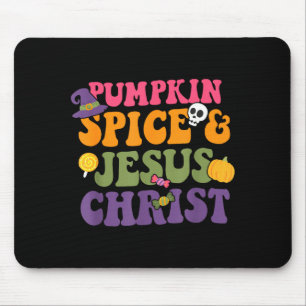 Kürbis-Szene & Jesus Christus Lustiger Christliche Mousepad