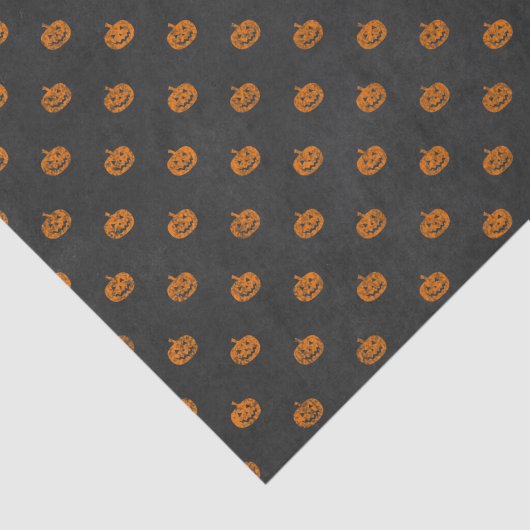 Kürbis-Tafel-Muster Halloweens orange Seidenpapier (Ausschnitt)