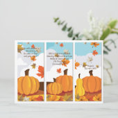Kürbis täfelt Einladung (Stehend Vorderseite)