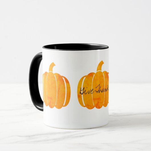 Kürbis Tasse (Vorderseite Links)