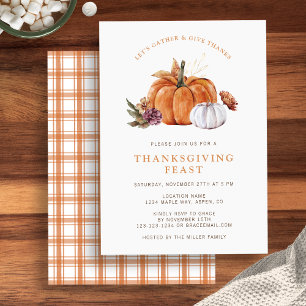 Kürbis Thanksgiving Einladung