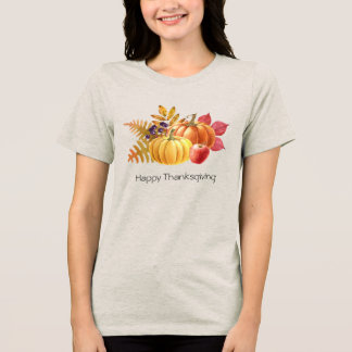 Kürbis Thanksgiving Frauen T-Shirt Tri-Blend Shirt