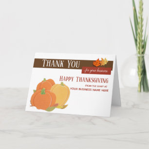 Kürbis Thanksgiving Geschäft Grußkarten Karte
