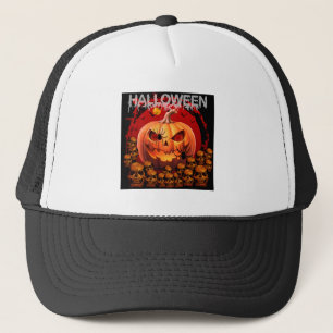 KÜRBIS TOTENKÖPFE SKELETT HALLOWEEN TRUCKERKAPPE