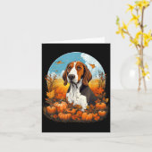 Kürbis Treeing Walker Coonhound Hund Halloween Karte (Gelbe Blume)