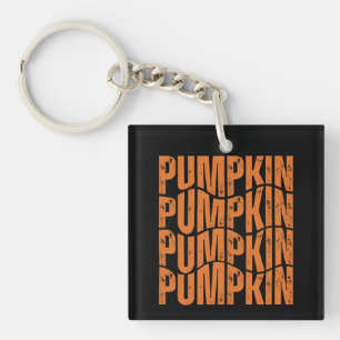 KÜRBIS-TYPOGRAFIE-GESCHENK SCHLÜSSELANHÄNGER
