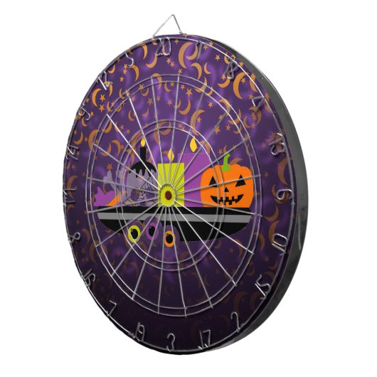 Kürbis u. Kerzen Potpourri-lila Dartscheibe (Vorderseite rechts)