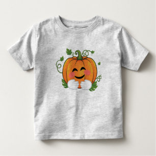 Kürbis umarmt Emoji Erntedank-Halloween-Shirt Kleinkind T-shirt