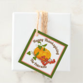 Kürbis und Beeren brauner Fall Glückwunsch Ernteda Geschenkanhänger (Beispiel)