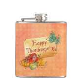 Kürbis und Blätter Flachmann (Vorderseite)