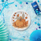 Kürbis und Blätter Pappteller (Party)