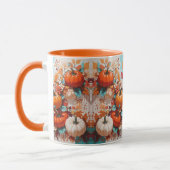 Kürbis und Blume auf Wein - Whimsischer Herbst de Tasse (Links)