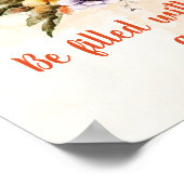 Kürbis und Blume - Danksagung Poster (Ecke)