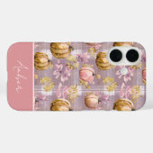 Kürbis und Blumen im Karomuster  Case-Mate iPhone Hülle (Rückseite (Horizontal))