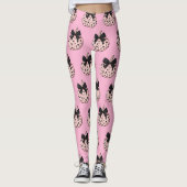Kürbis und Bow Pink Coquette Halloween Leggings (Vorderseite)