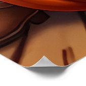 Kürbis und eine junge Dame | AI Art Poster (Ecke)