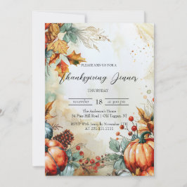 Kürbis und Erntedank der Kiefernfische Einladung