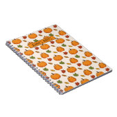 Kürbis und farbige Herbstlemme lassen Muster und T Notizblock (Rechte Seite)