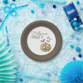 Kürbis und Fledermäuse, Halloween-Party Pappteller (Party)