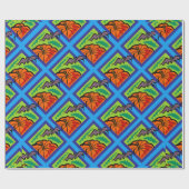 Kürbis und Fledermäuse, Name, Halloween, ZSG Geschenkpapier (Flach)