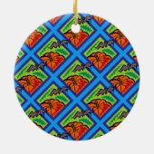 Kürbis und Fledermäuse, Name, Halloween, ZSG Keramik Ornament (Hinten)