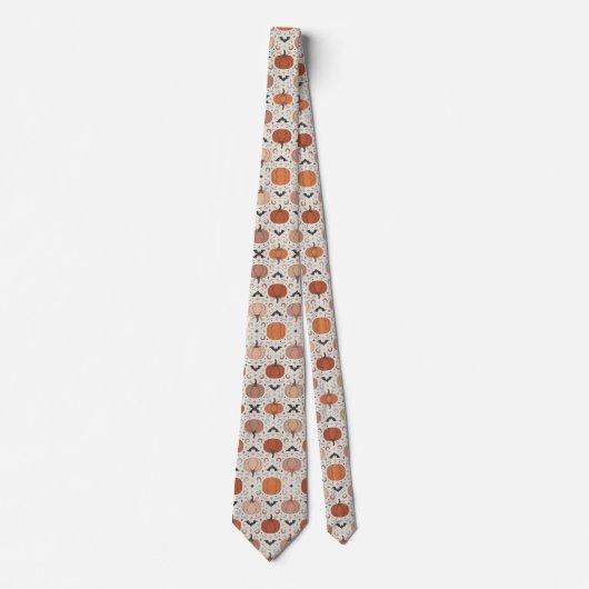 Kürbis und Fledermausmuster Krawatte (Vorderseite)