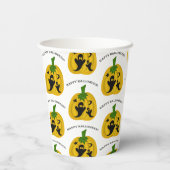 Kürbis und Geister Pappbecher (Rückseite)